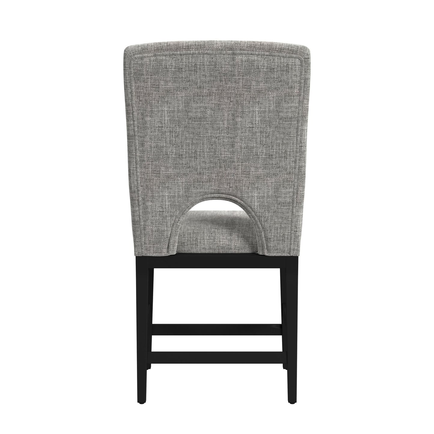 Oregon - Fabric Counter Side Chair (Set of 2) - Gray / Black