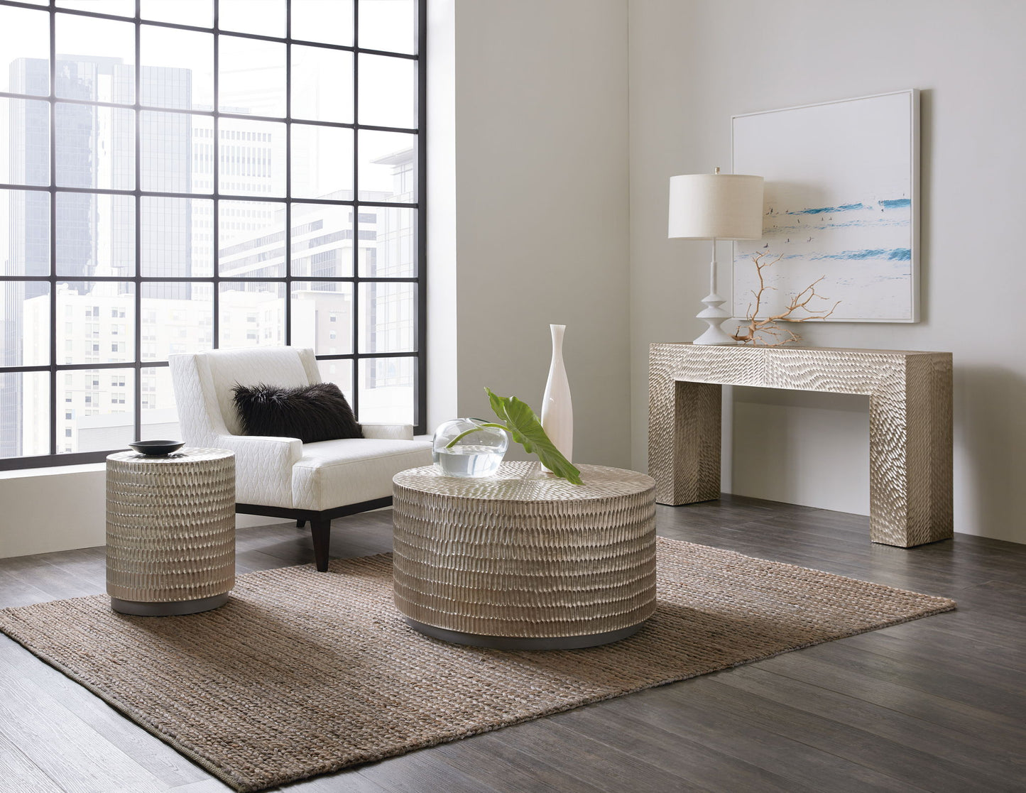 Home Accent - Tivoli Console Table - Pearl Silver