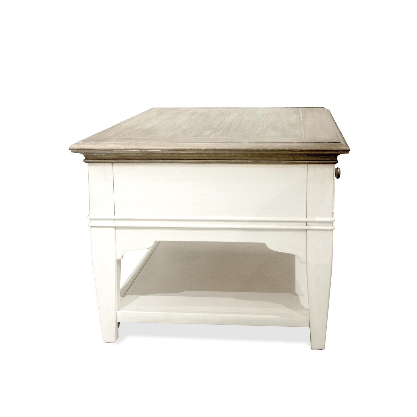 Myra - Small Leg Cocktail Table - Natural / Paperwhite