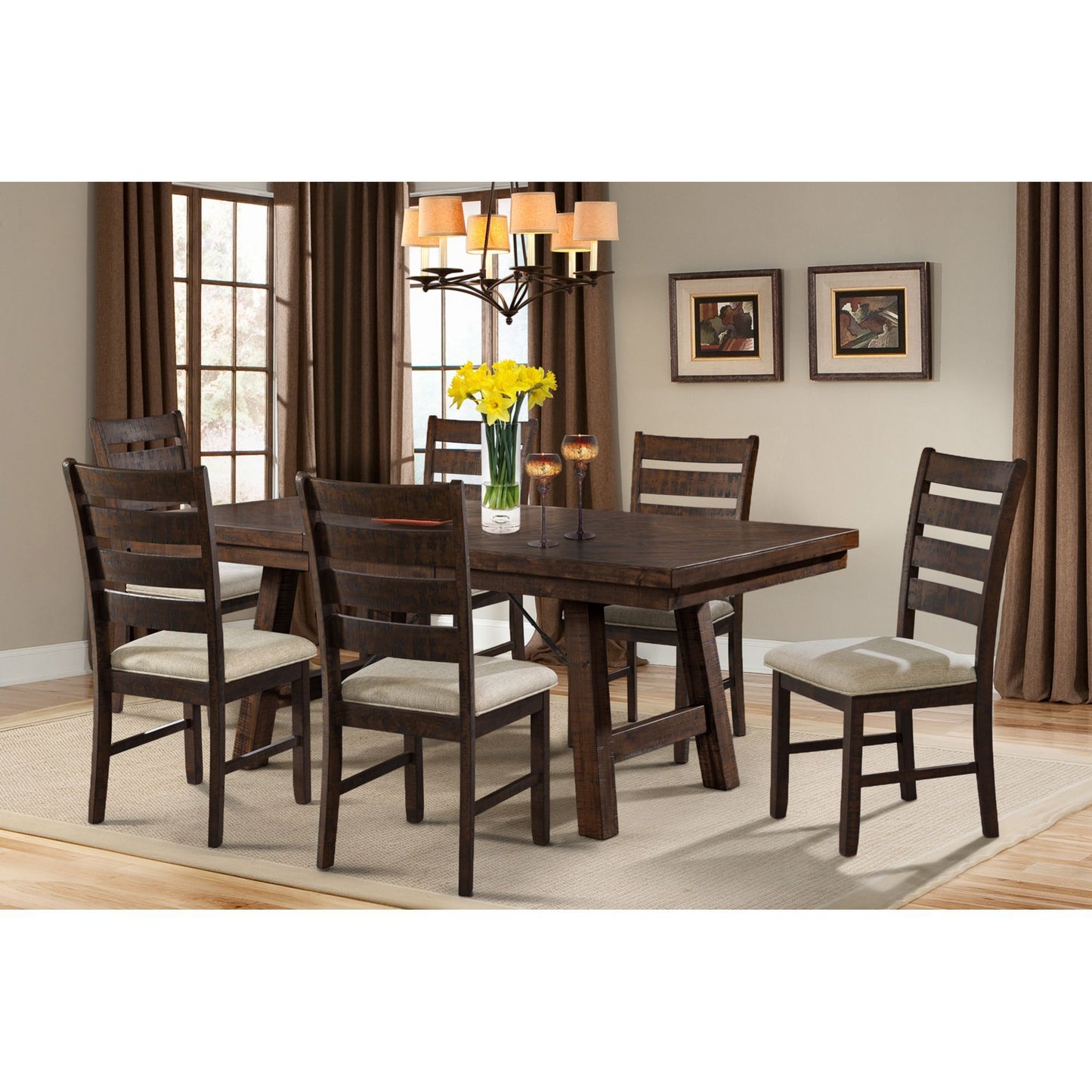 Jax - Ladder Back Side Chair (Set of 2) - Smokey Walnut