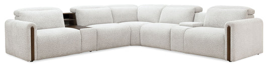 MS - Anaheim Seven-Piece Power Sectional - White