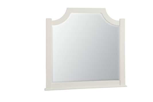 Maple Road - Scalloped Mirror With Beveled Glass - Soft White