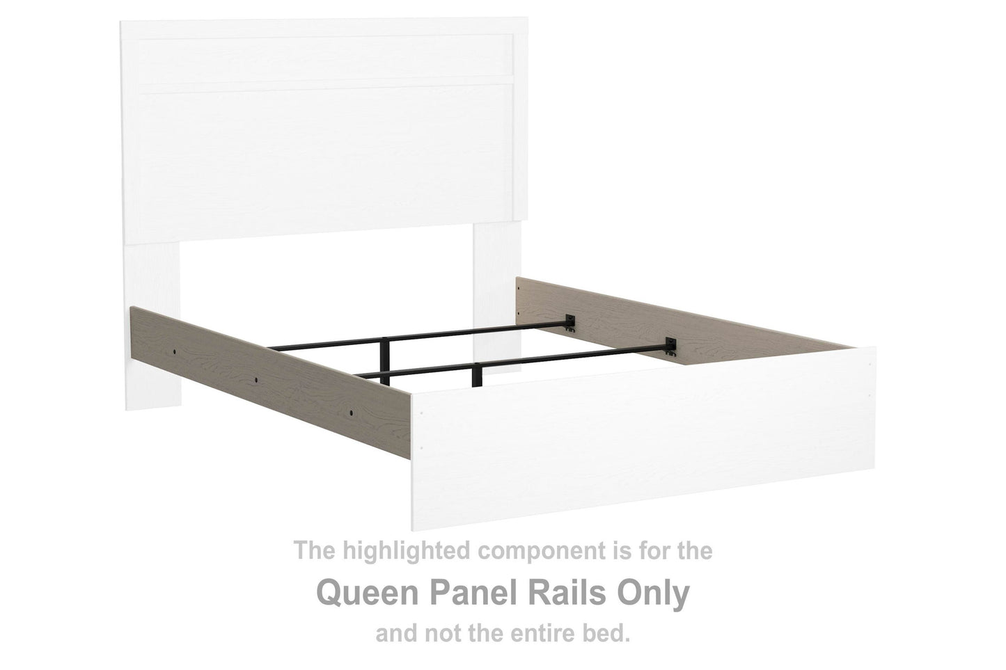 Stelsie - Queen Panel Rails - White