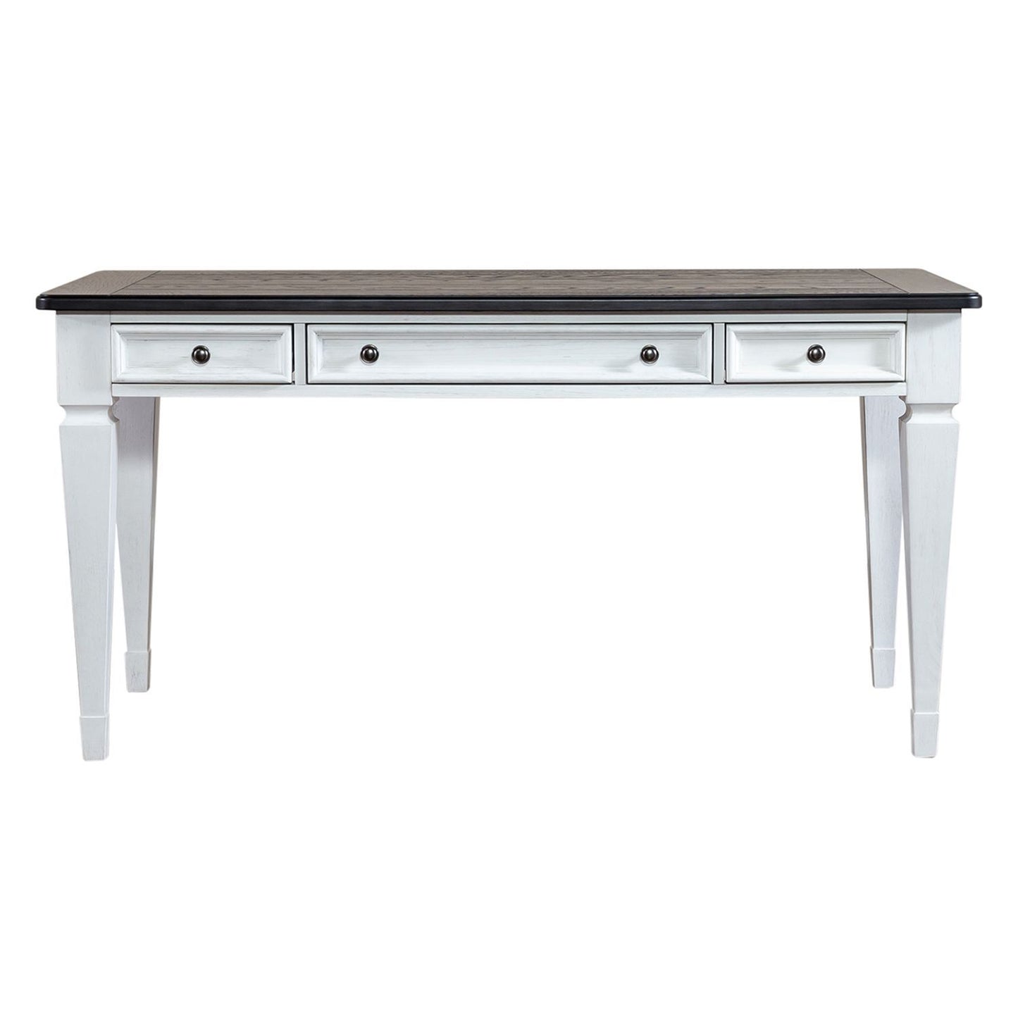 Allyson Park - Writing Desk - Wirebrushed White / Charcoal