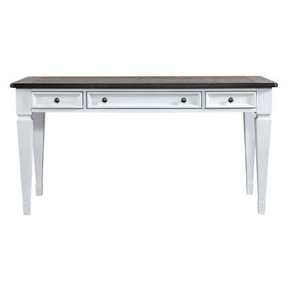Allyson Park - Writing Desk - Wirebrushed White / Charcoal