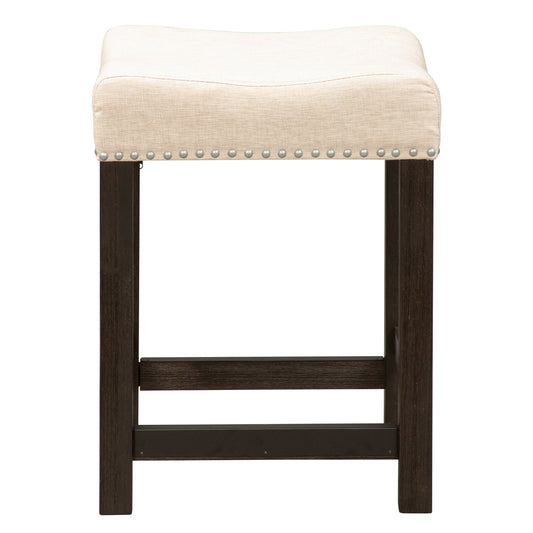 Heatherbrook - Upholstered Console Stool - Charcoal & Ash