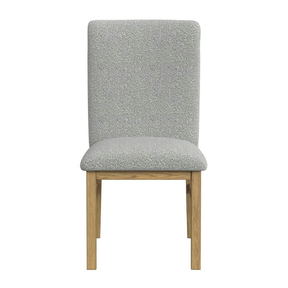 Portland - Square Back Dining Side Chair (Set of 2) - Natural / Gray