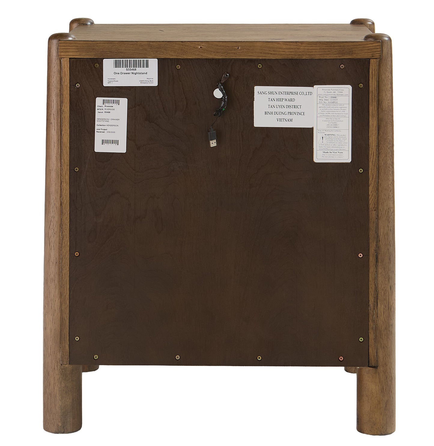 Henderson - One Drawer Nightstand - Toasted Pecan