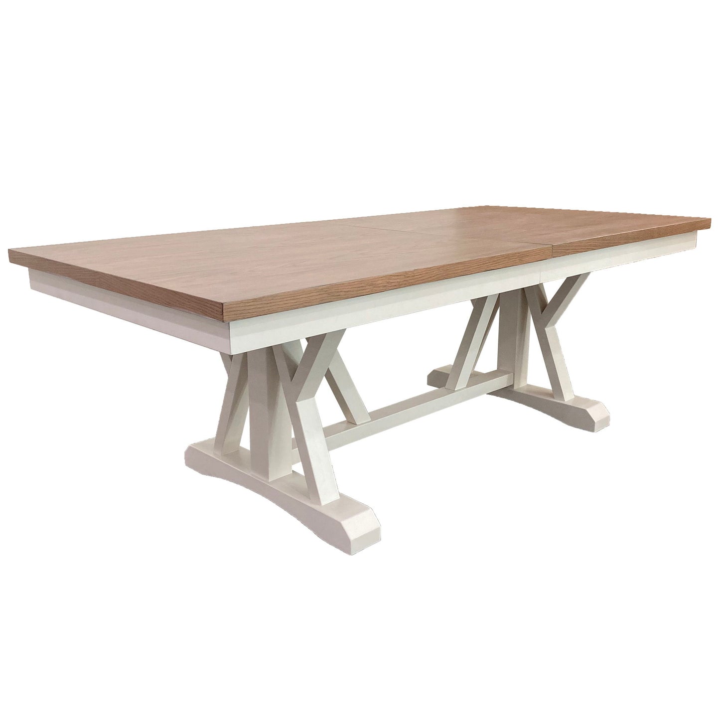 Americana Modern Dining - Trestle Dining Table With Extensions - Cotton
