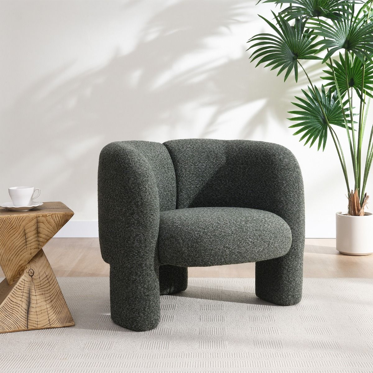 Pemba - Accent Chair - Green Tweed