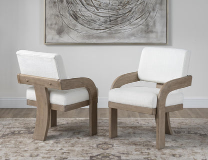 Flow - Upholstered Host Chair (Set of 2) - Sandstone