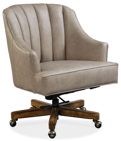 EC - Haider Executive Swivel Tilt Chair - Beige / Dark Brown