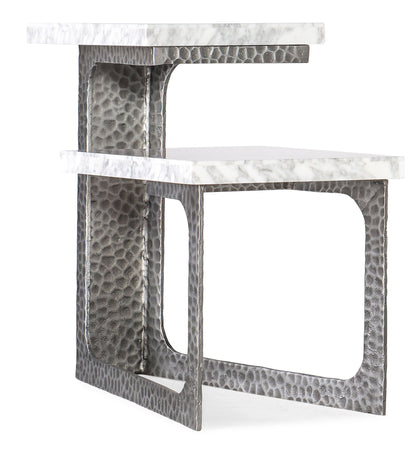 Melange - Georgie Side Table - Pearl Silver