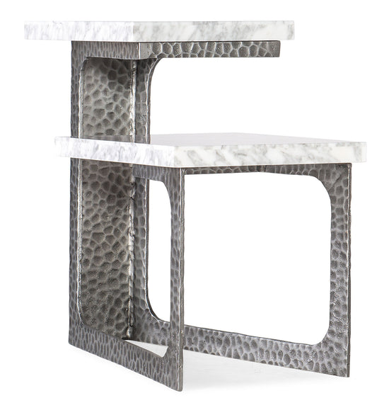 Melange - Georgie Side Table - Pearl Silver