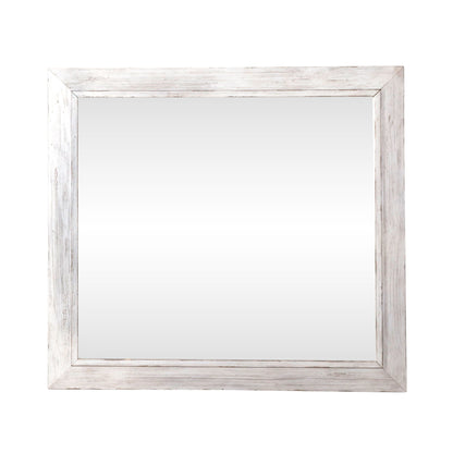 River Place - Mirror - Riverstone White & Tobacco
