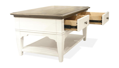 Myra - Small Leg Cocktail Table - Natural / Paperwhite