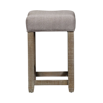 Parkland Falls - Upholstered Console Stool - Weathered Taupe