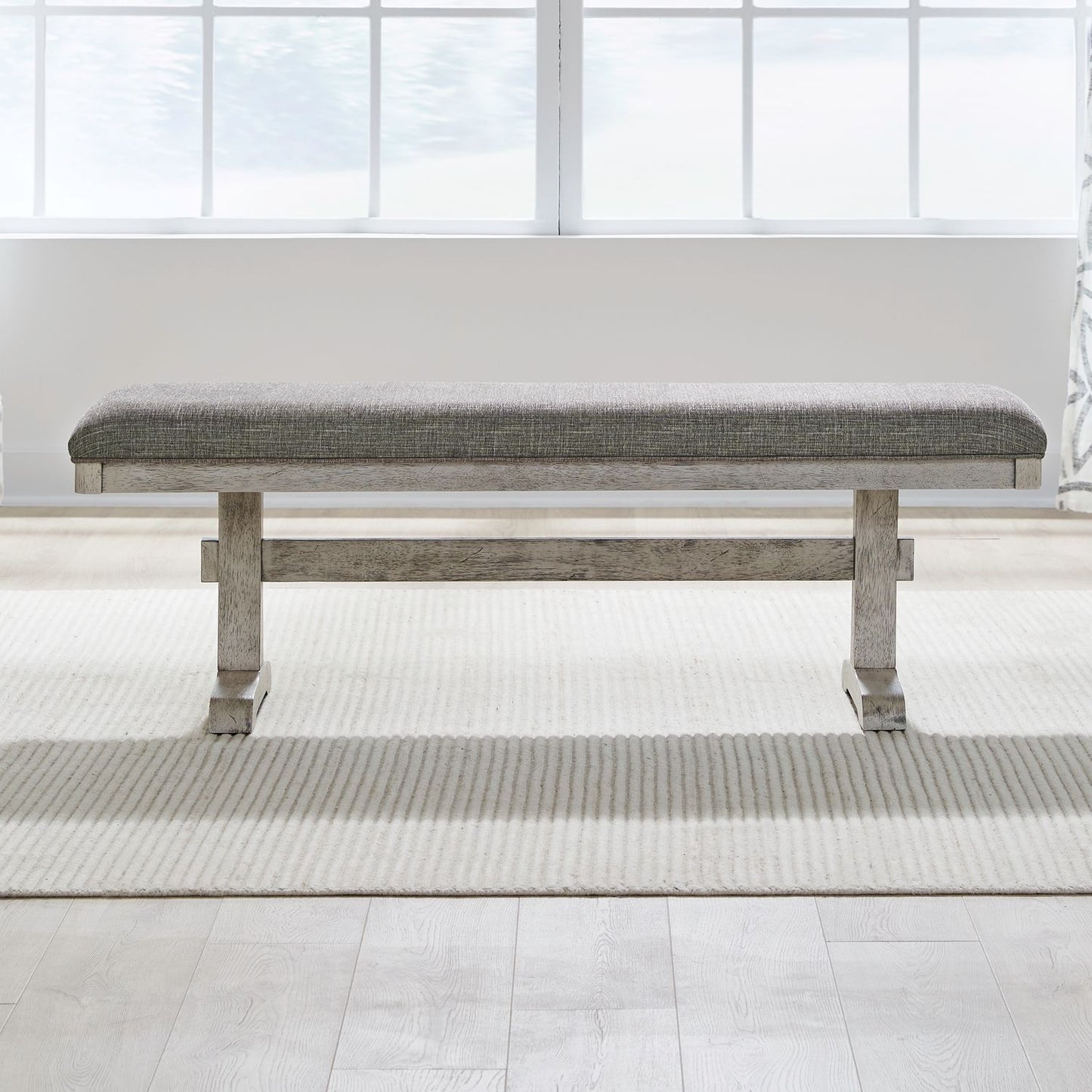 Hallendale - Upholstered Dining Bench - Gravel Wash