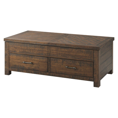 Jax - 3 Piece Occasional Table Set (Lift Top Coffee & Two End Tables) - Cherry