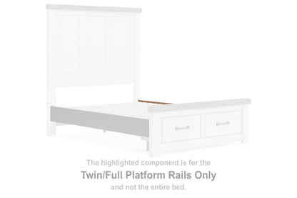 Savonport - Twin/Full Platform Rails - White