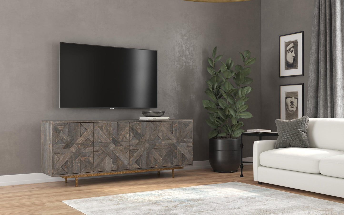 Commerce And Market - Layers Credenza - Dark Gray
