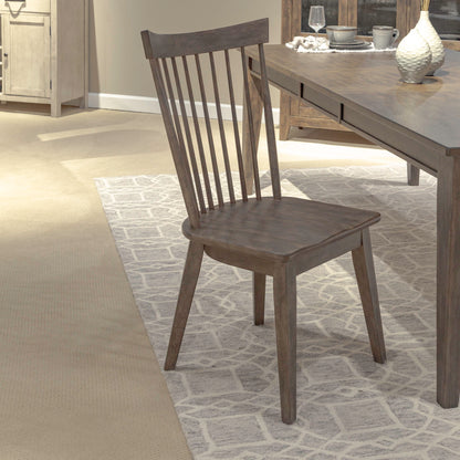 Midland Falls - Spindle Back Side Chair - Rustic Brown