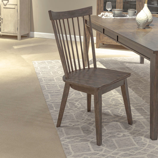 Midland Falls - Spindle Back Side Chair - Rustic Brown