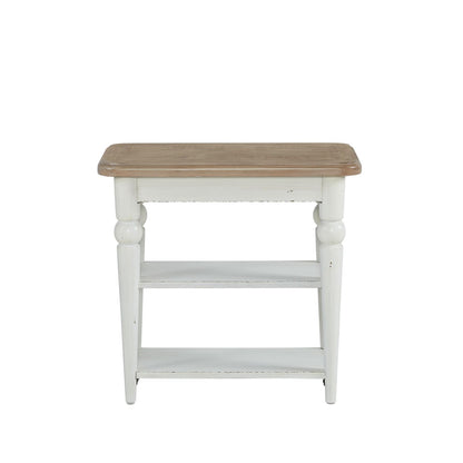 Turnberry Park - Chairside Table - Washed White