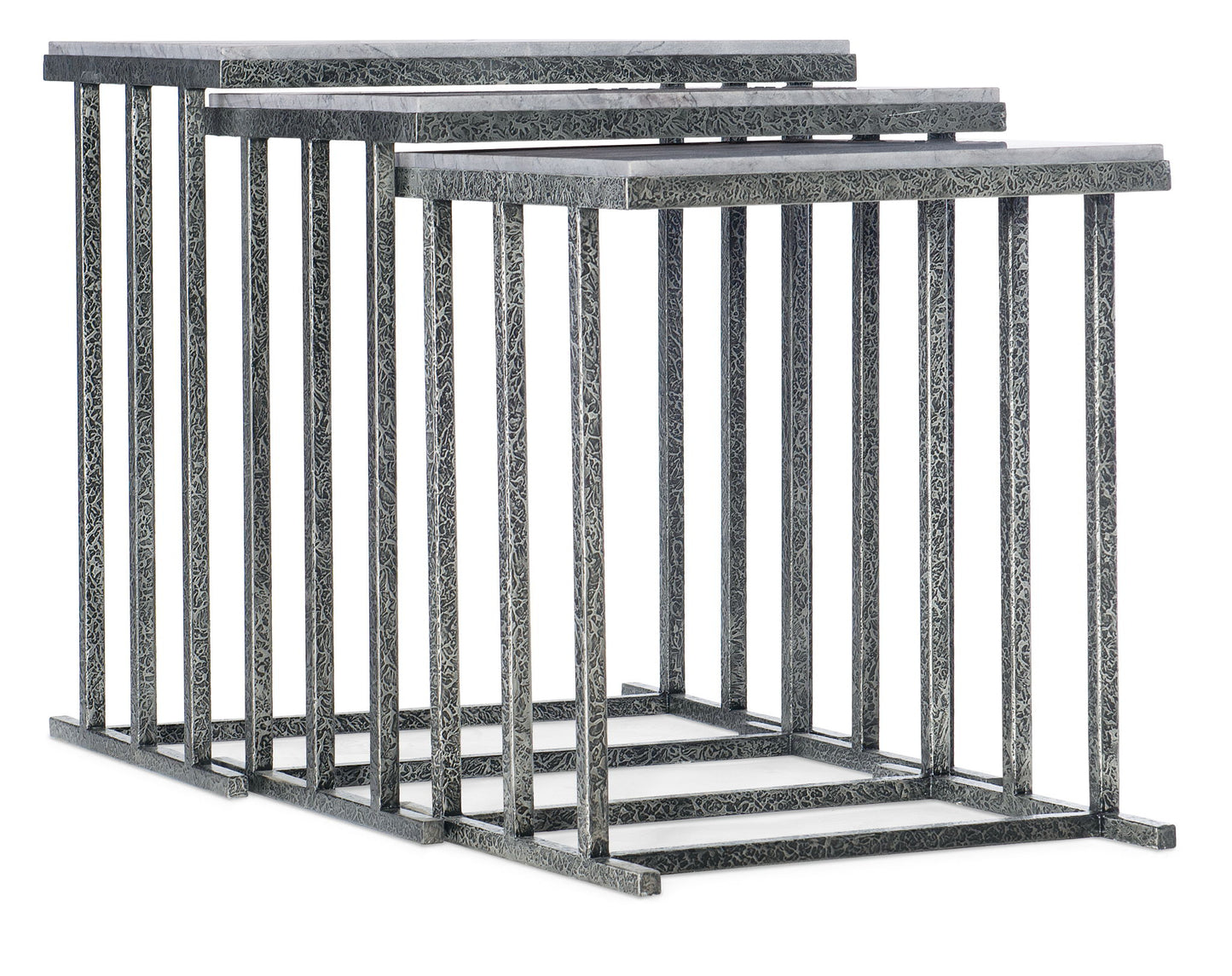 Melange - Bianca Nesting Tables - Pearl Silver