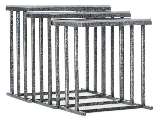 Melange - Bianca Nesting Tables - Pearl Silver