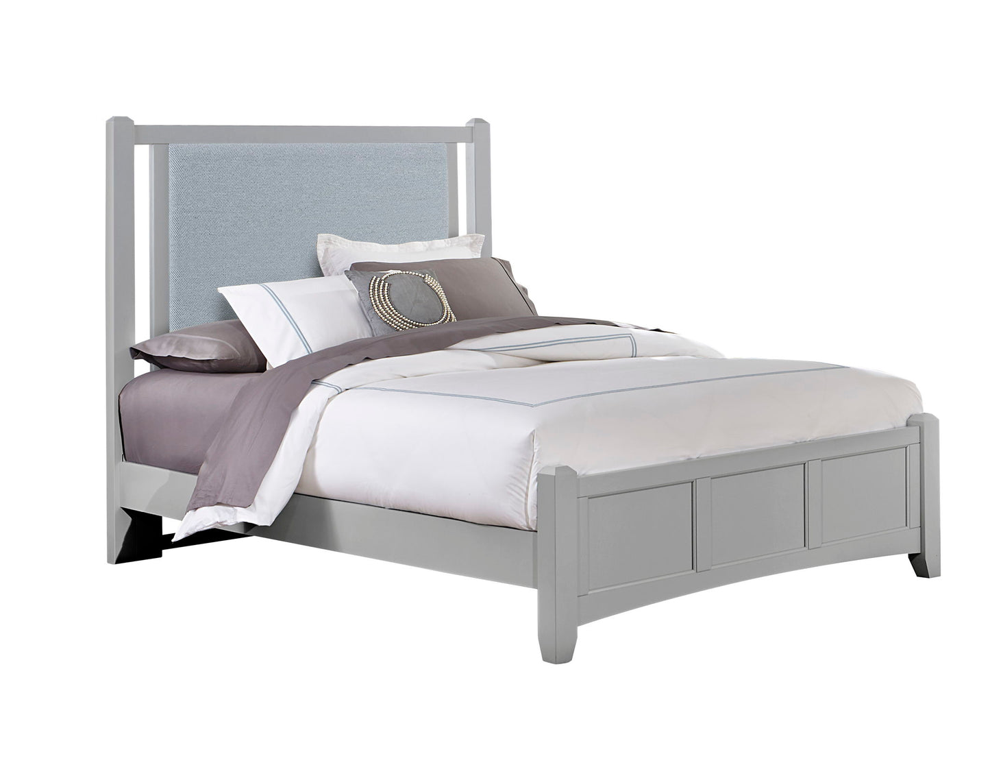 Bonanza - Ocean Blue Upholstered Bed With Mansion Footboard
