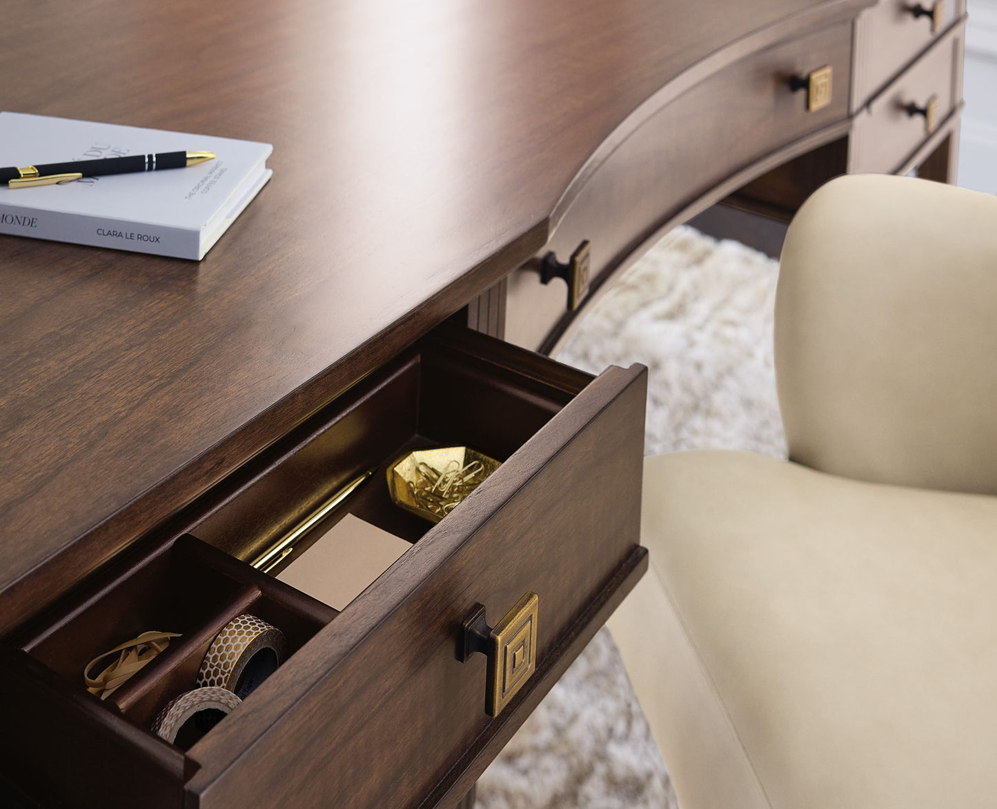 Home Office - Diplomat Writing Desk - Dark Brown
