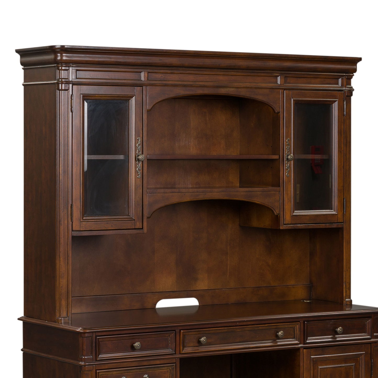 Brayton Manor - Jr Executive Credenza Hutch - Cognac