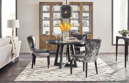 Chapman - Shou Sugi Ban Petite Round Dining Table - Black