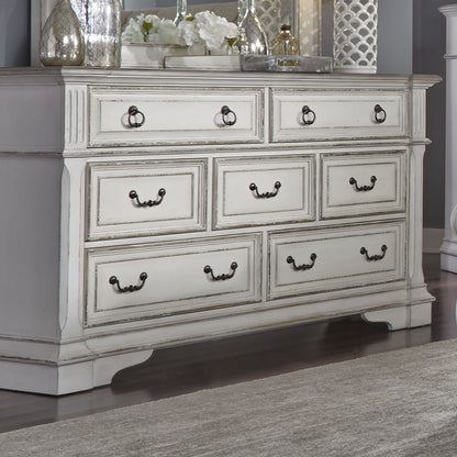 Abbey Park - 7 Drawer Dresser - Antique White