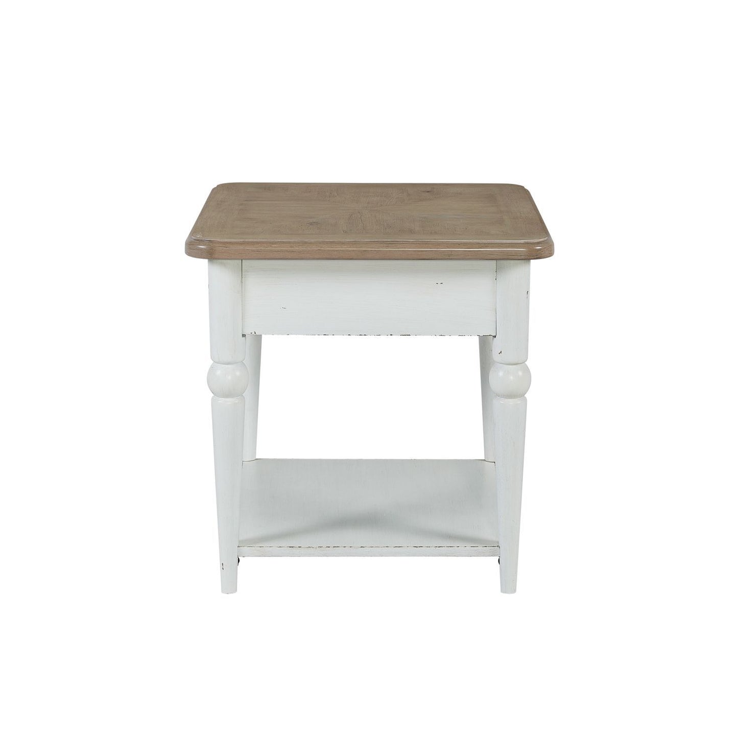 Turnberry Park - Rectangular End Table - Washed White