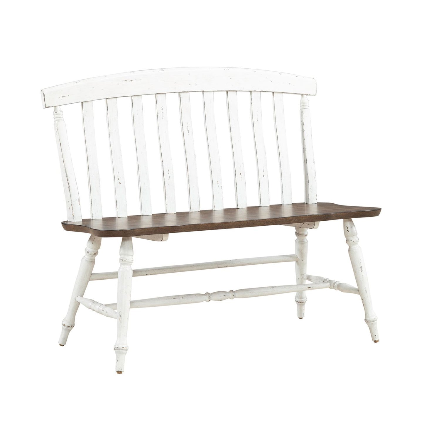 Al Fresco - Slat Back Bench - Graphite & Whitestone