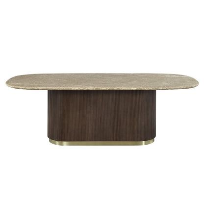 Clayten - Dining Table With Natural Marble Top