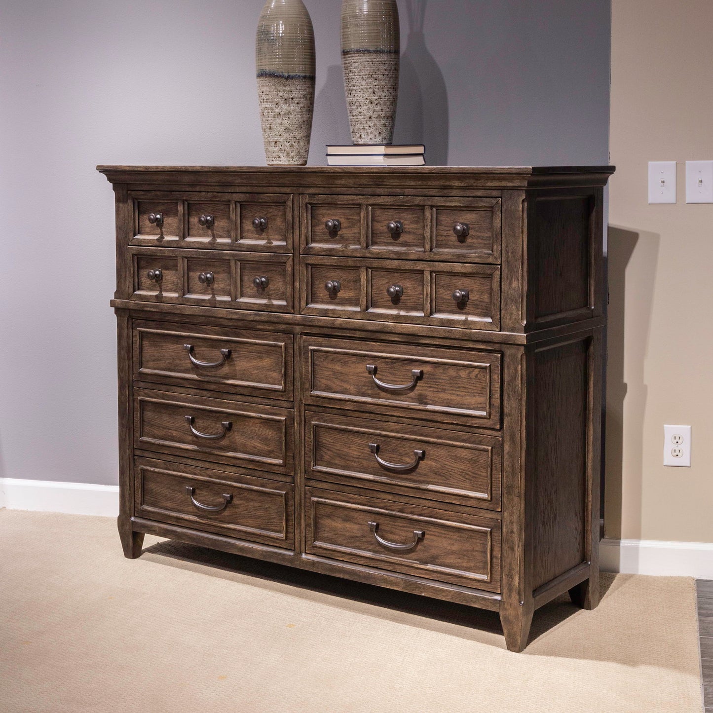 Paradise Valley - 10 Drawer Chesser - Saddle Brown