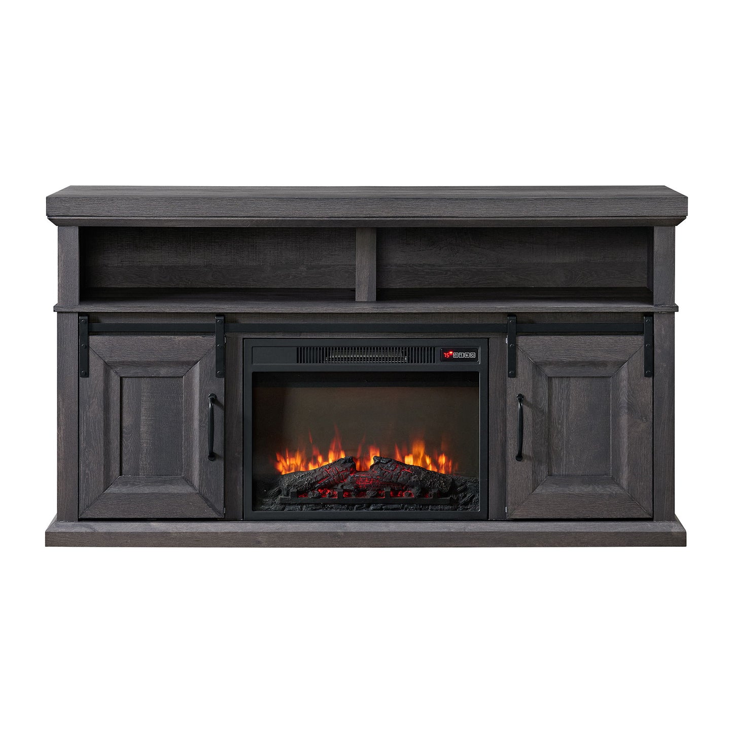 Macau - Console With 23" Fireplace Insert - Gray
