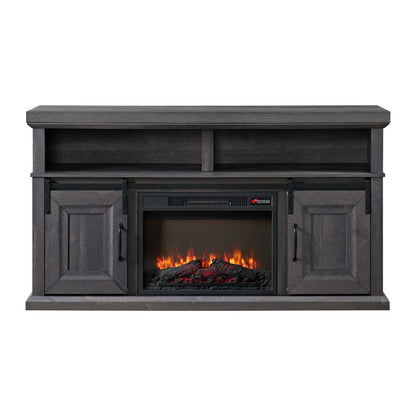 Macau - Console With 23" Fireplace Insert - Gray