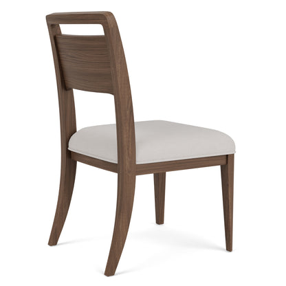 Delia - Wood Back Side Chair (Set of 2) - Nouveau Walnut / Beige