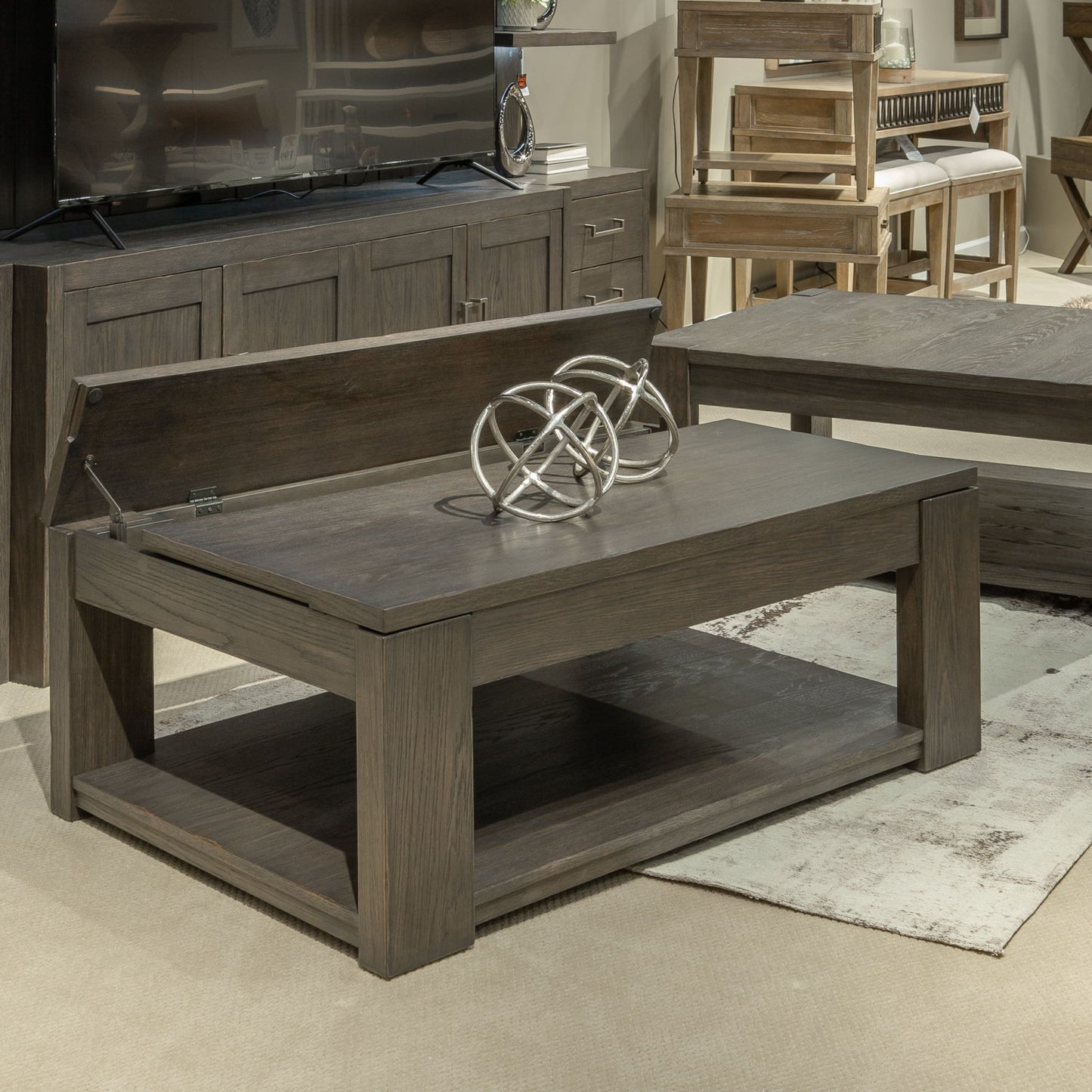 Lennox Hill - Lift Top Cocktail Table - Bark