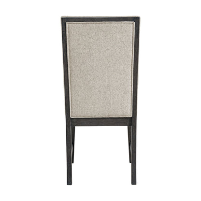 Axel - Fabric Dining Chair (Set of 2) - Light Gray / Espresso