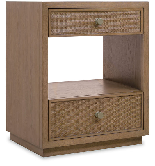 Sonnet - Two-Drawer Nightstand - Dark Gray / Light Brown
