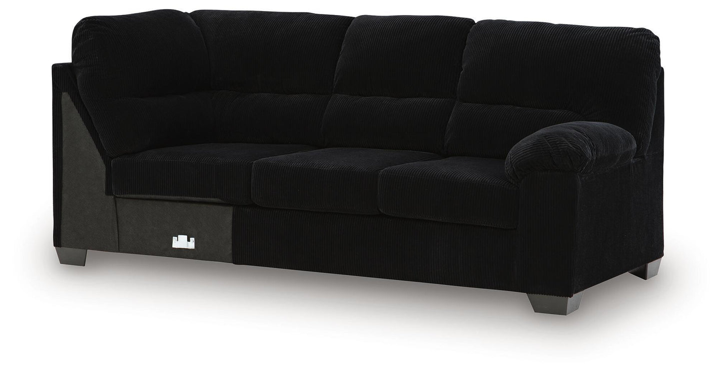 SimpleJoy - RAF Sofa With Corner Wedge - Onyx