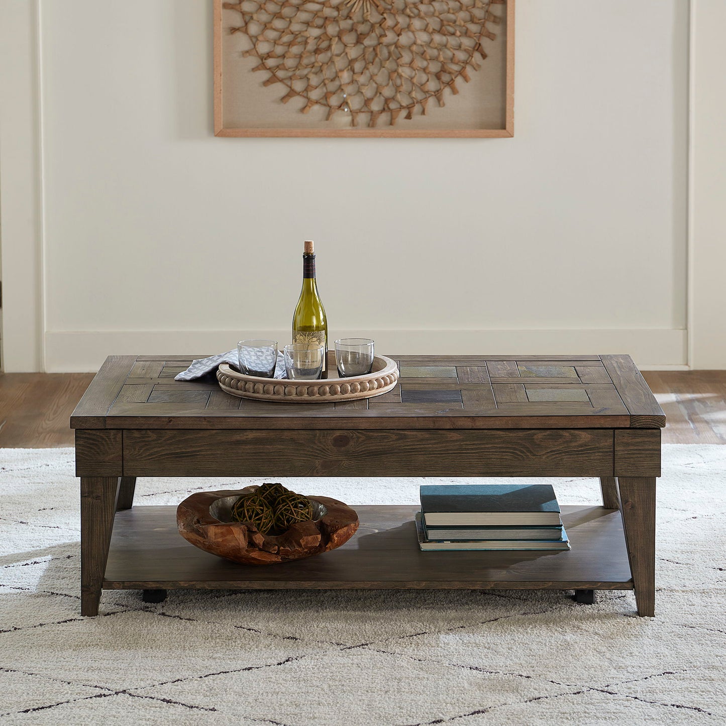 Arrowcreek - Lift Top Cocktail Table - Weathered Stone