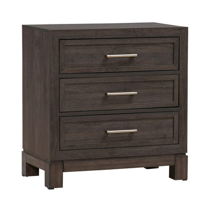 Modern Edge - Nightstand With Charging Station - Caffe