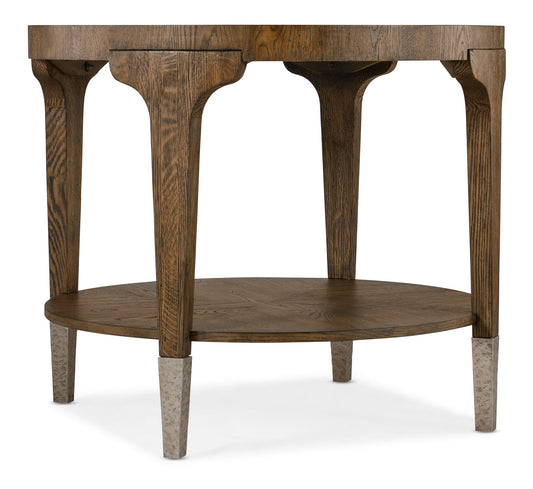 Chapman - Round Side Table - Medium Brown