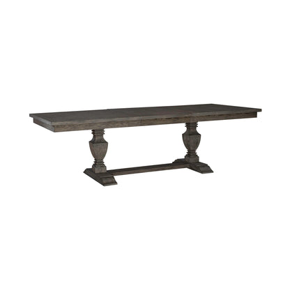 Westfield - 7 Piece Trestle Table Set - Havana Brown
